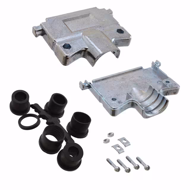 980-2000-348 ITT Cannon, LLC  Capots de connecteurs D-Sub en forme de D